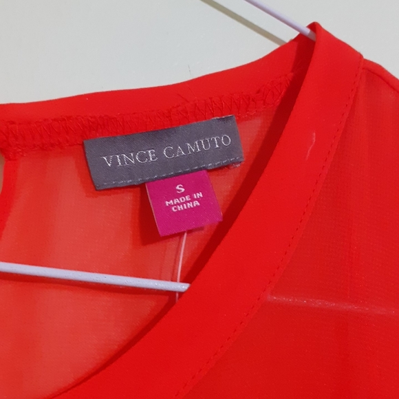 Orange Chiffon blouse S new - Picture 5 of 6